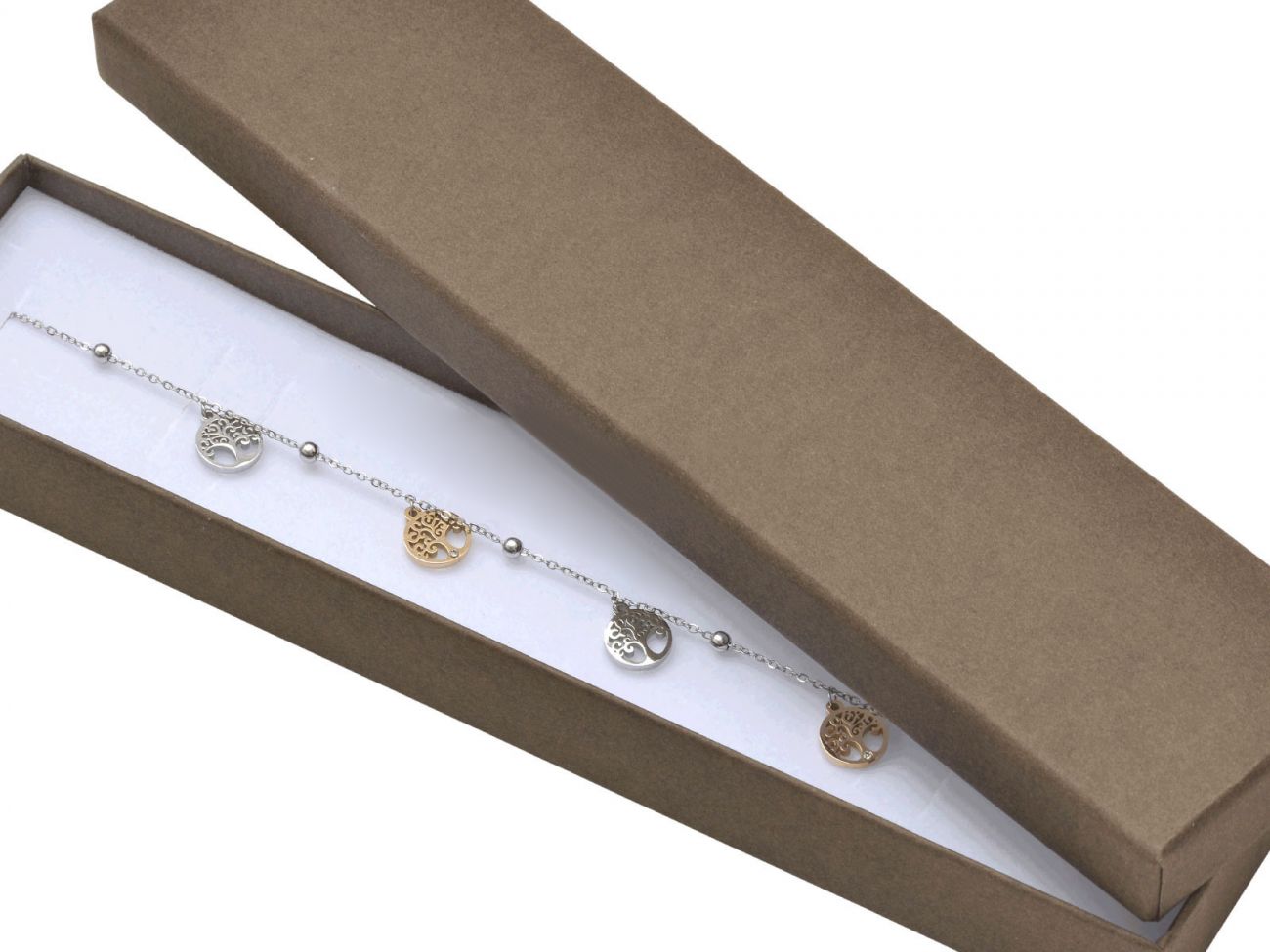 S4U Hnědá dárková krabička na náramek - KR0456-BR