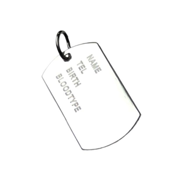 Stříbrný přívěsek - dog tag s textem - ZB3115