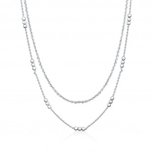 Stříbrný dvojitý náhrdelník 45 cm