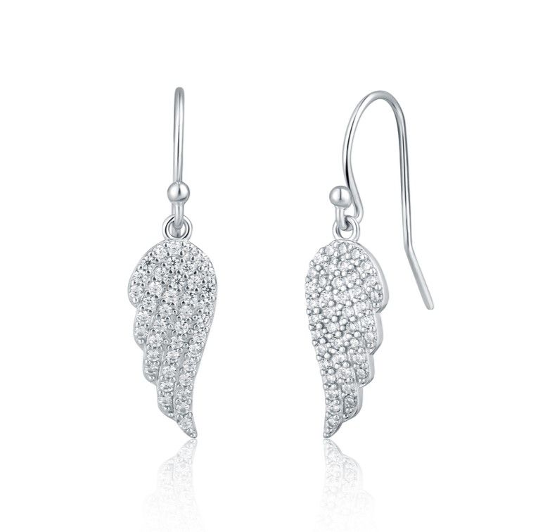 Stříbrné náušnice andělská křídla