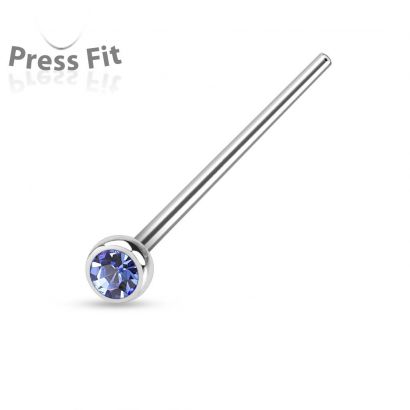 Variabilní piercing do nosu (světle modrá)