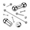 Piercing do jazyka - činka (1,6 x 35 mm, 6 mm kuličky)