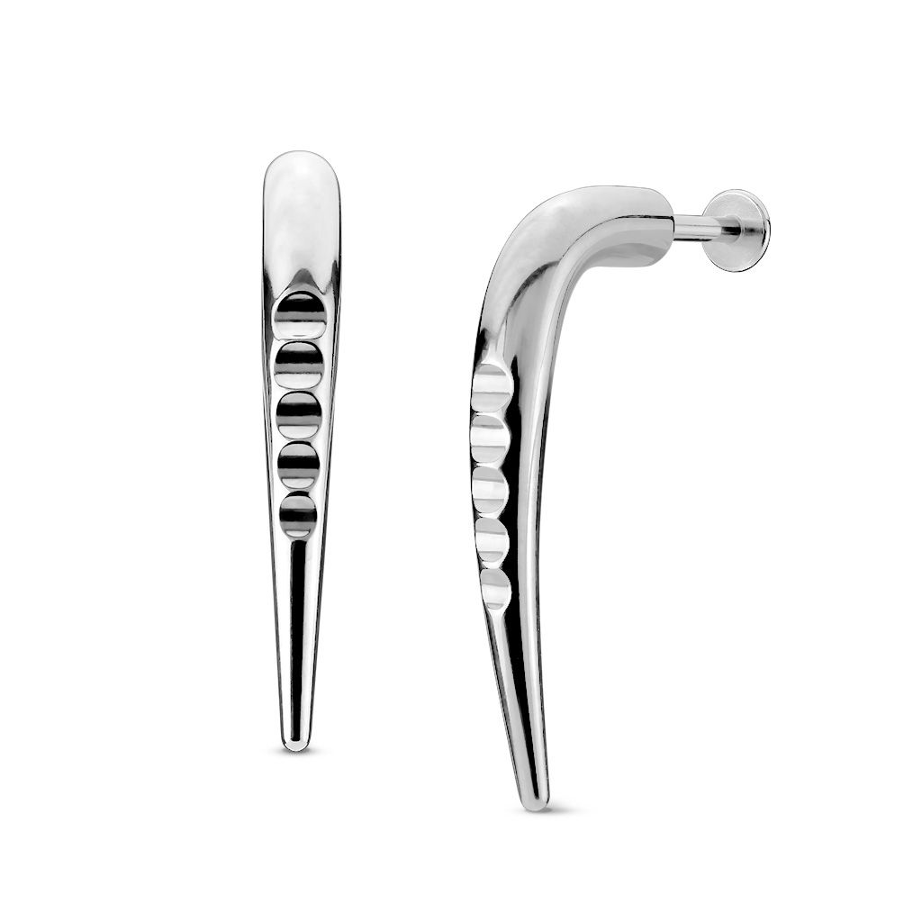 Levně Extrémní piercing do brady zahnutý - LB01070