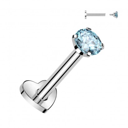 Piercing do brady TITAN, tyrkysový kámen (1,2 x 8 mm)