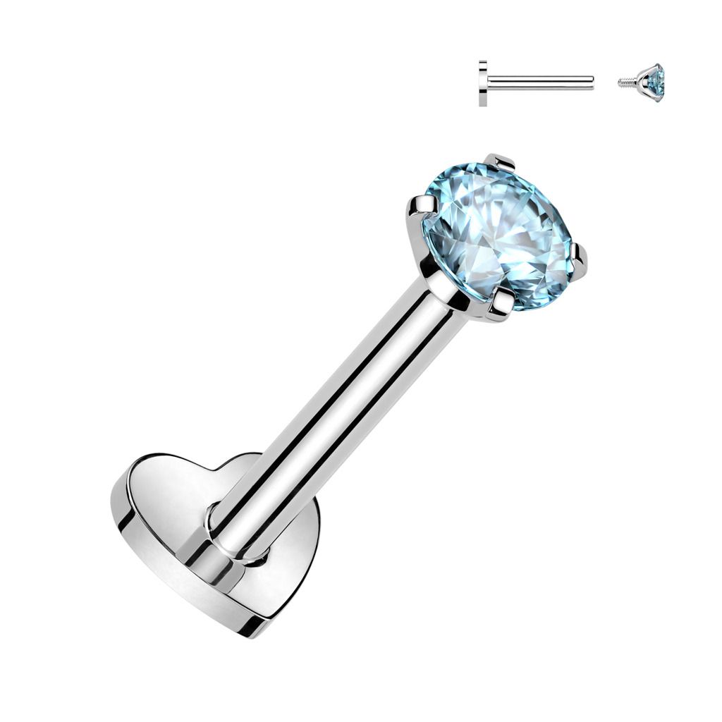 Levně S4U Piercing do brady TITAN, tyrkysový kámen (1,2 x 8 mm) - TIT1313Q-1208