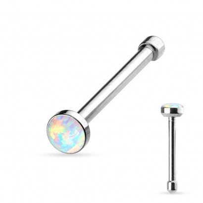 Piercing do nosu - opál (bílá)
