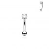 Piercing do obočí - zirkon (růžový)