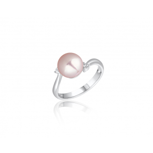 Stříbrný prsten s perlou vel. 62
