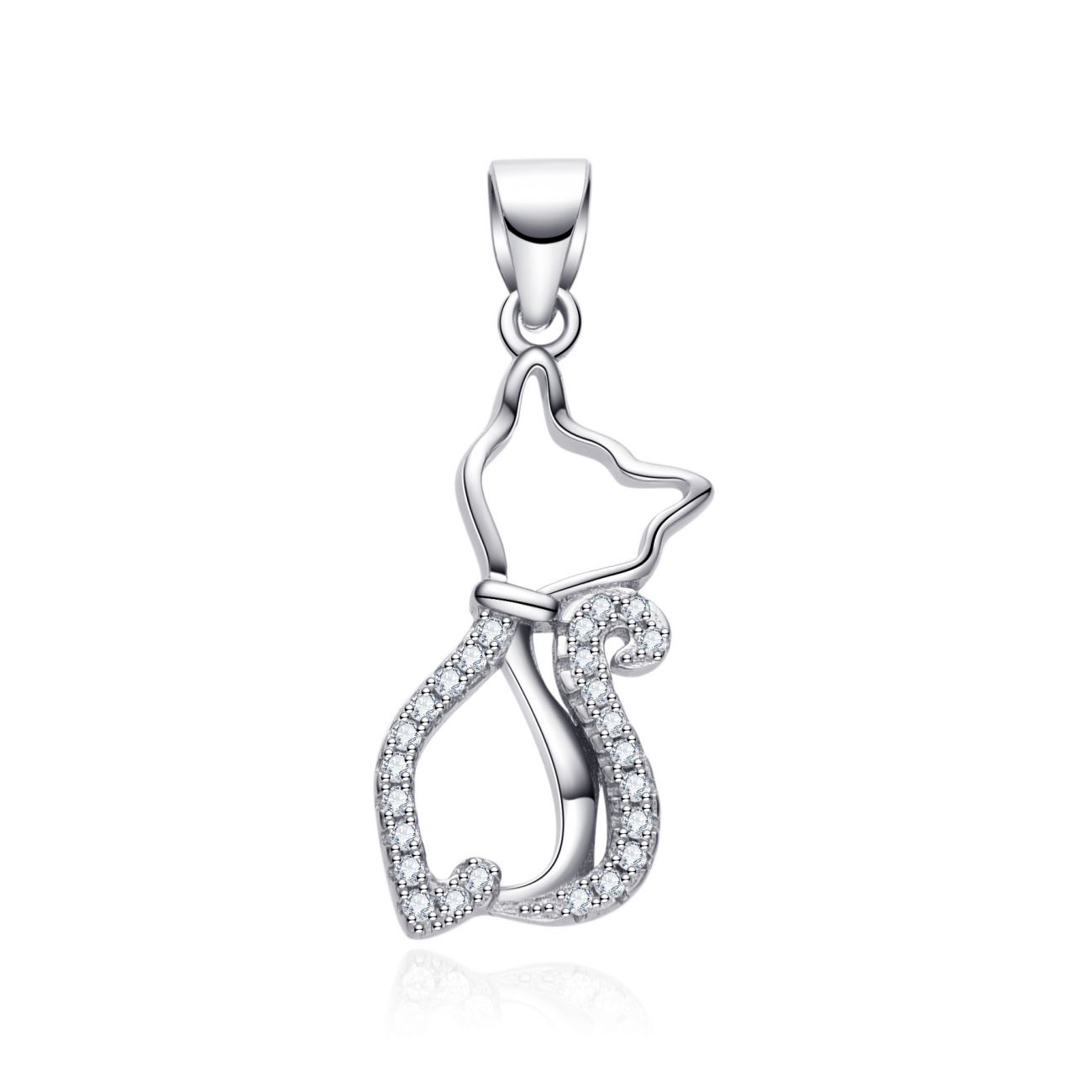 NUBIS Stříbrný přívěsek kočička - NB-4450