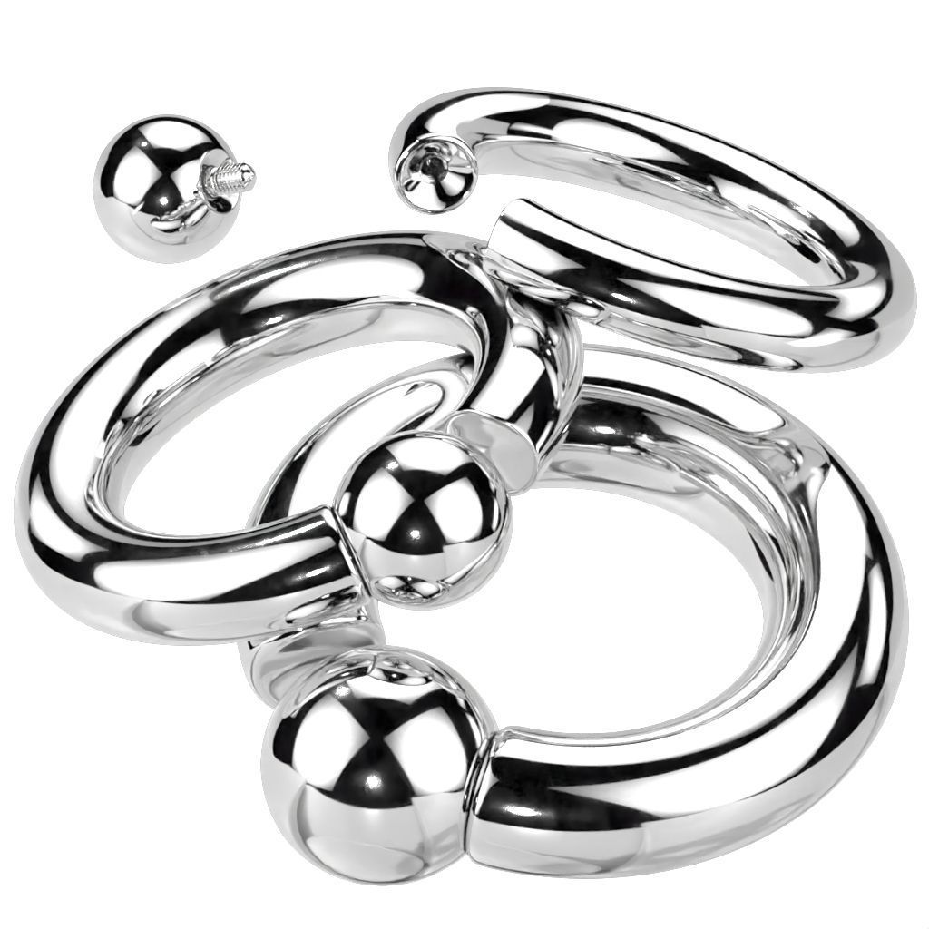 Piercing segment kruh s kuličkou TITAN (4 x 12 x 6 mm)