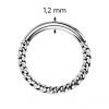 Piercing segment kruh TITAN kroucený (1,2 x 10 mm)