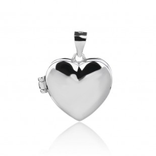 Stříbrný přívěsek otevírací - medajlon srdce