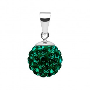 Stříbrný přívěsek s krystaly Crystals from Swarovski® Emerald