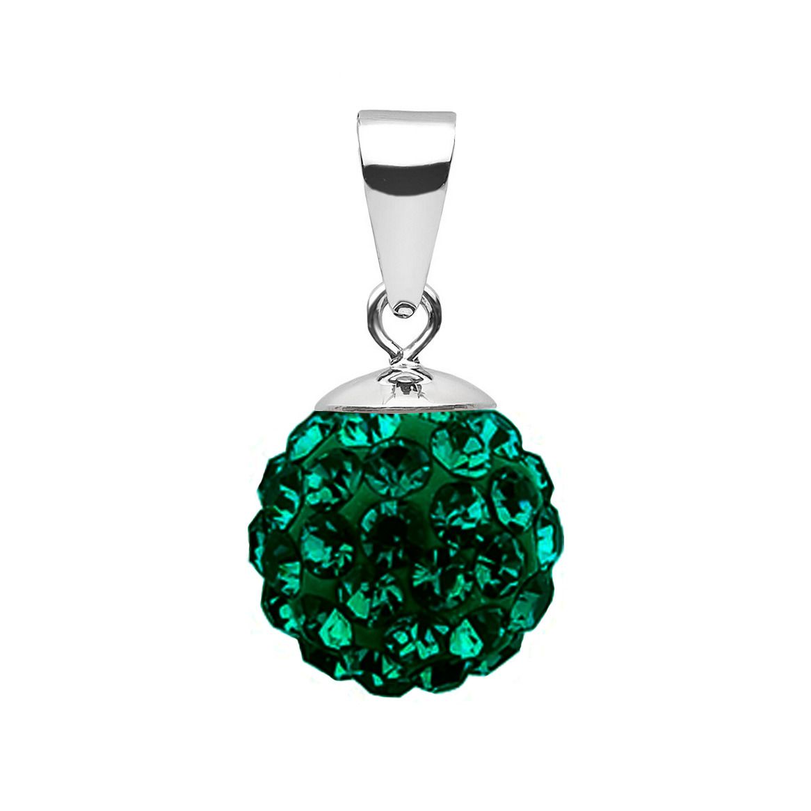 NUBIS Stříbrný přívěsek s krystaly Crystals from Swarovski Emerald - NBS002-EM