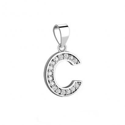 Stříbrný přívěsek - iniciála písmeno C