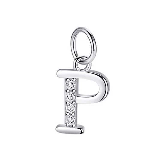 NUBIS Stříbrný přívěsek - iniciála písmeno P - NB-4486-P