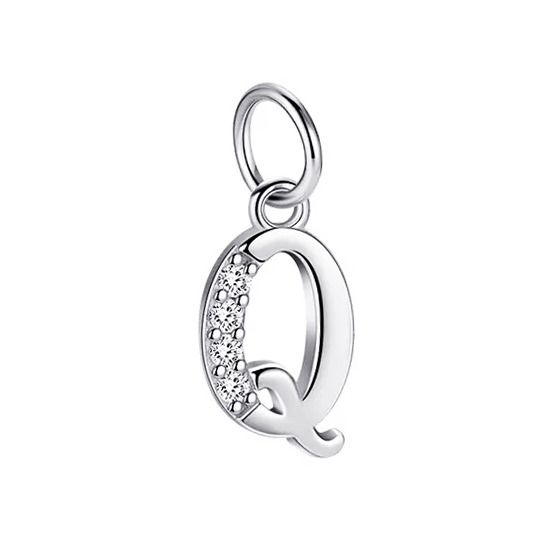NUBIS Stříbrný přívěsek - iniciála písmeno Q - NB-4486-Q