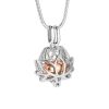 Náhrdelník - pamětní přívěsek, pietní přívěsek, přívěsek na popel lotosový květ rose gold