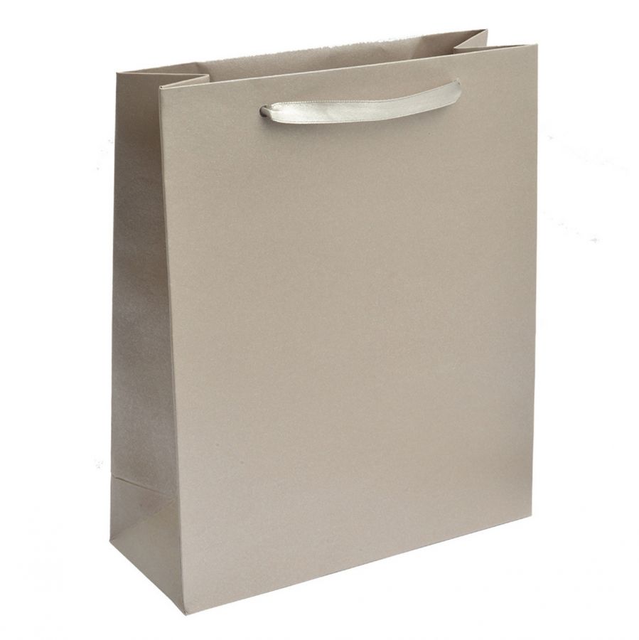 S4U Větší dárková taška perleťově smetanová - KR0365-BG