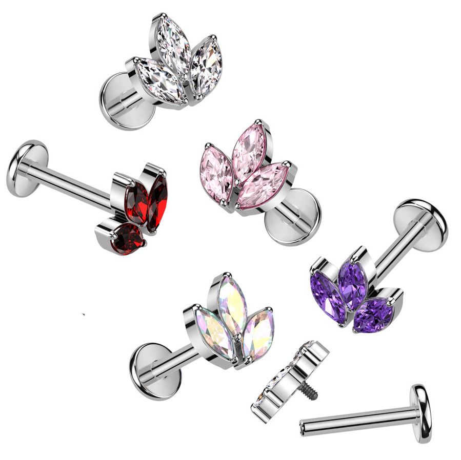 Levně S4U Piercing do brady - labreta TITAN (růžová) - TIT1262P-1208