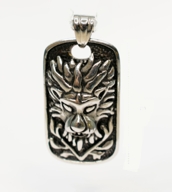 Ocelový přívěsek destička s lvem