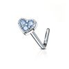 Piercing do nosu srdíčko (tyrkysová)