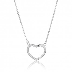Střibrný náhrdelník srdce