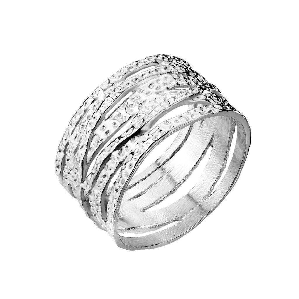 Ocelový prsten tepaný vel. 55