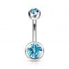 Piercing do pupíku - banánek TITAN (tyrkysová)