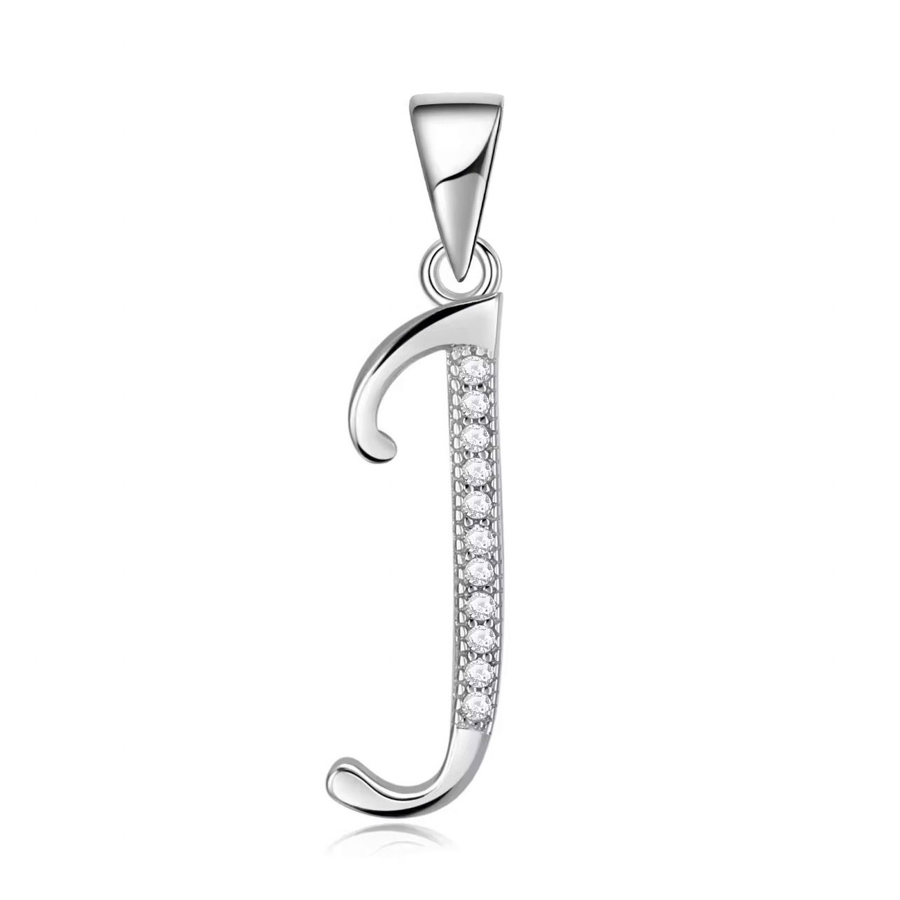 NUBIS Stříbrný přívěsek - iniciála písmeno J - NB-4495-J