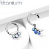 Piercing segment kruh TITAN, 1,2 x 8 mm modrý