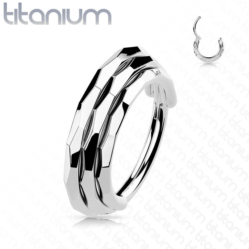 Levně Segment kruh - helix / cartilage / tragus / septum piercing TITAN, 1,2 x 8 mm