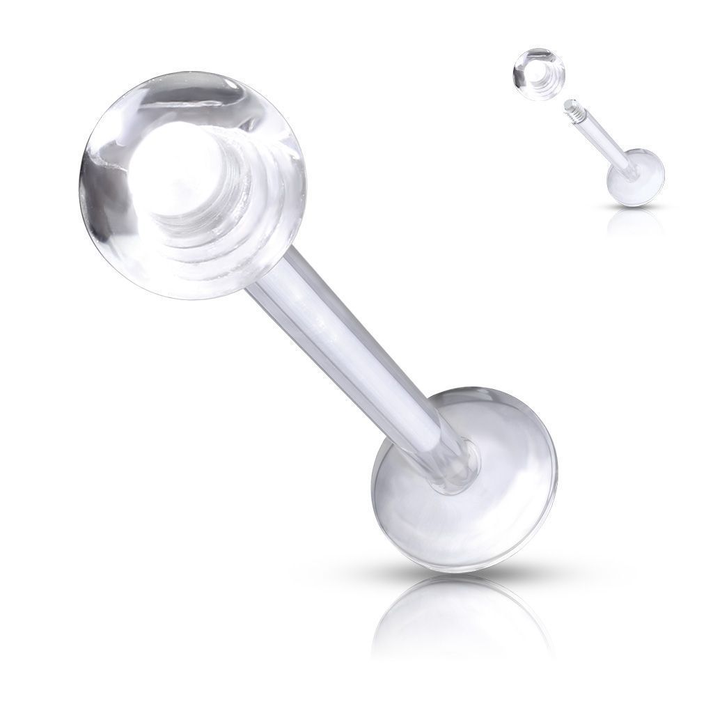 Piercing do brady - labreta BioFlex (1,2 x 10 x 3 mm)