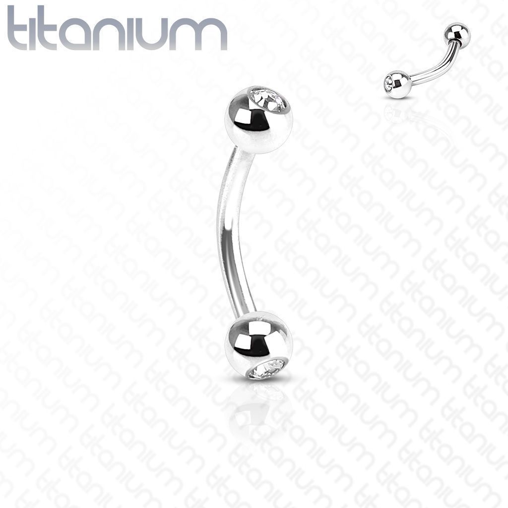 Levně Piercing do obočí TITAN (1,2 x 12 x 4 mm) - TIT1014-1210