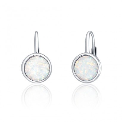 Stříbrné náušnice s opálem
