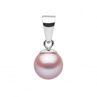 Stříbrný přívěsek - perlička růžová 6 mm