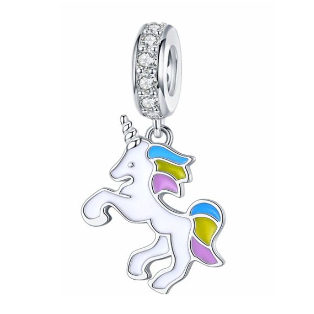 NUBIS Stříbrný přívěsek korálek jednorožec - NB-8181