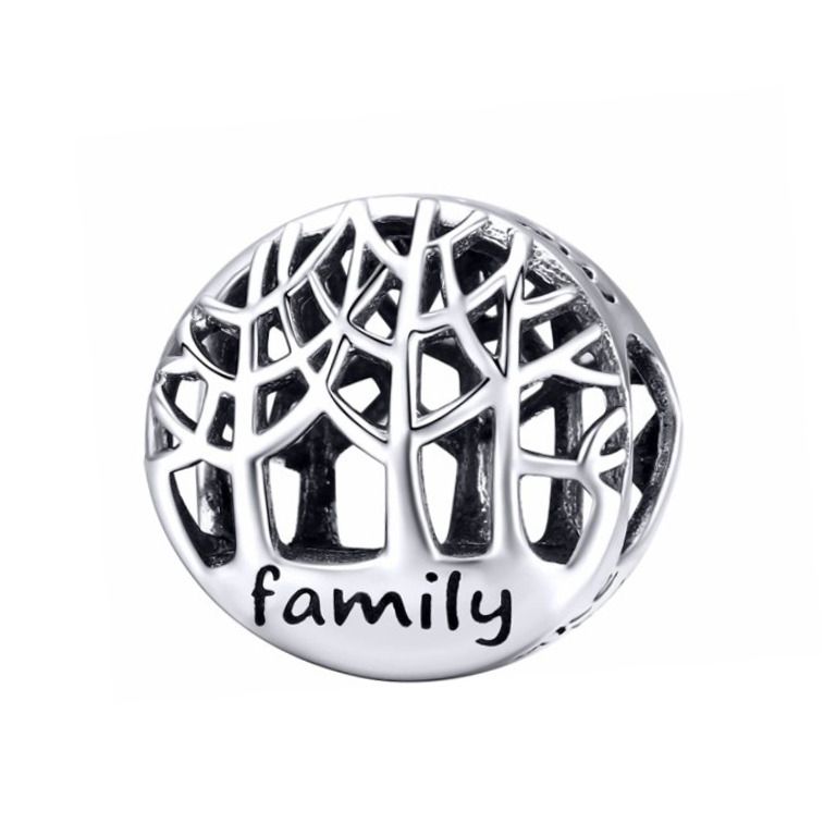 NUBIS Stříbrný přívěsek korálek family - NB-8198