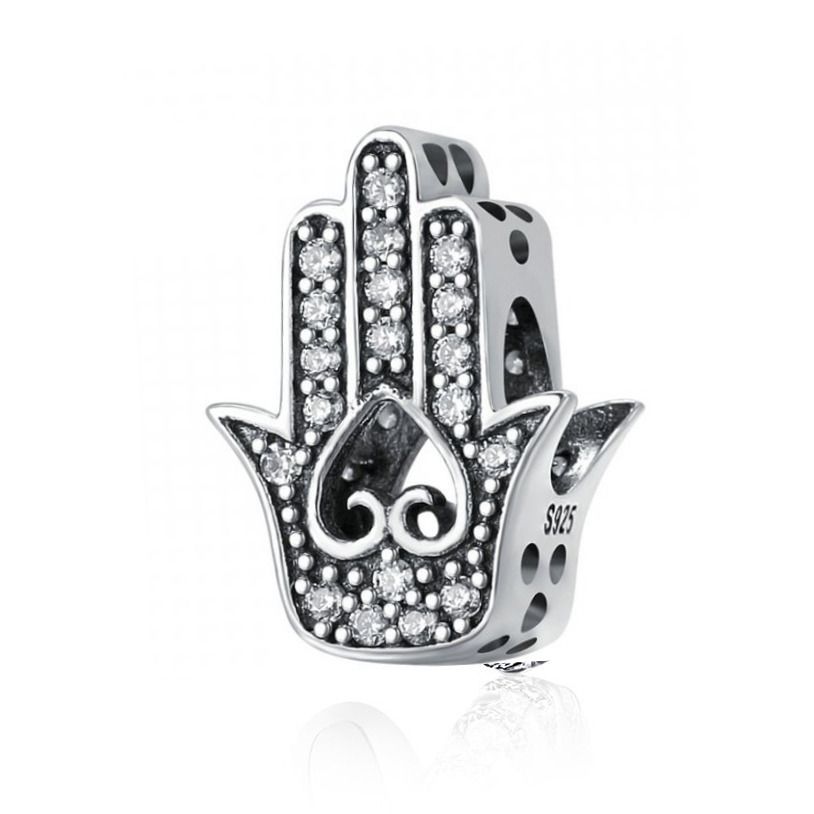 NUBIS Stříbrný přívěsek korálek HAMSA - NB-8215