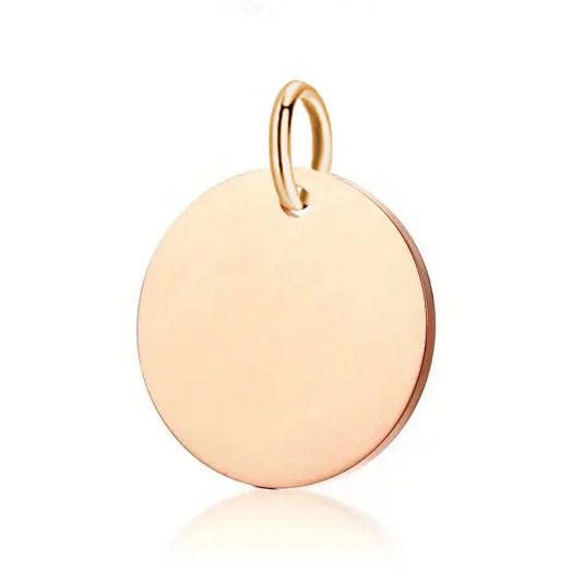 S4U Ocelový přívěsek kolečko, Rose gold, 15 mm - DR1335-15