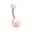 Piercing do pupíku perličky HWNSQ1479 růžové