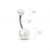 Piercing do pupíku perličky HWNSQ1479 růžové