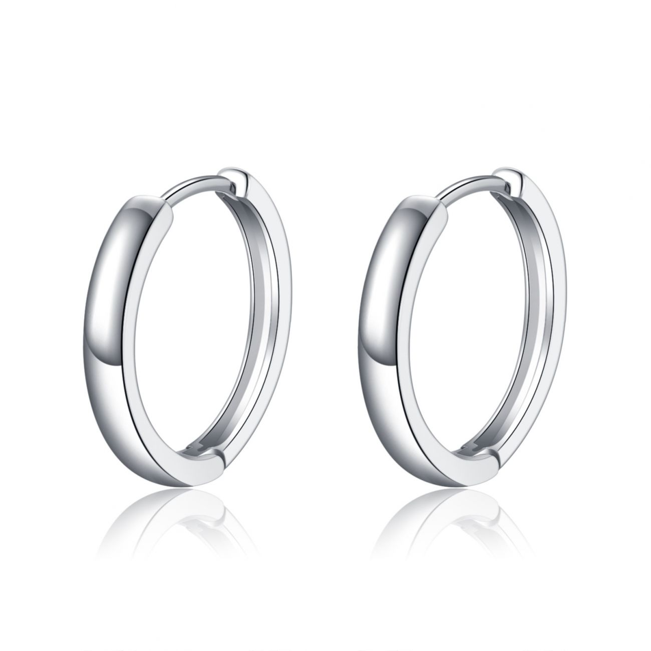 NUBIS Stříbrné náušnice kroužky - NB-3972