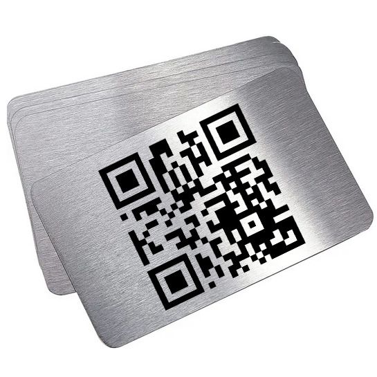 S4U Nerezová dveřní tabulka s laserovou QR kódu - DD0001-QR