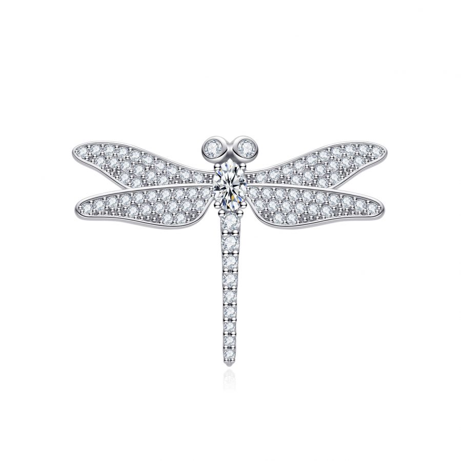 NUBIS Stříbrná brož vážka - NB-8505