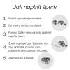 Stříbrný pietní náhrdelník - Modré Swarovski srdce s růží a motýlem