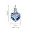 Stříbrný pietní náhrdelník - Modré Swarovski srdce s motivem stromu života