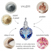 Stříbrný pietní náhrdelník - Modré Swarovski srdce s motivem stromu života