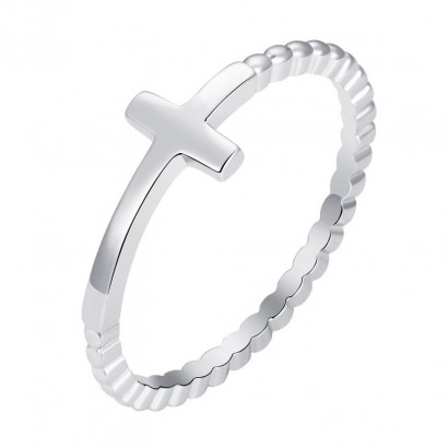 Stříbrný prsten křížek (50)