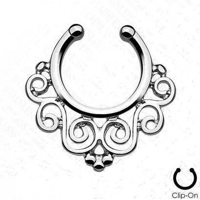 Falešný piercing do nosu - septum
